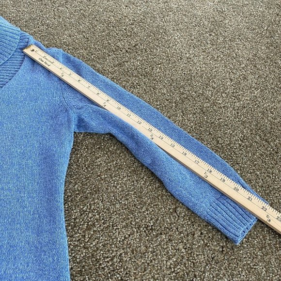 Karen Scott Shawl Collar Sweater Light Blue Knit Buttons Size Medium 3/4 Sleeve - Picture 8 of 10